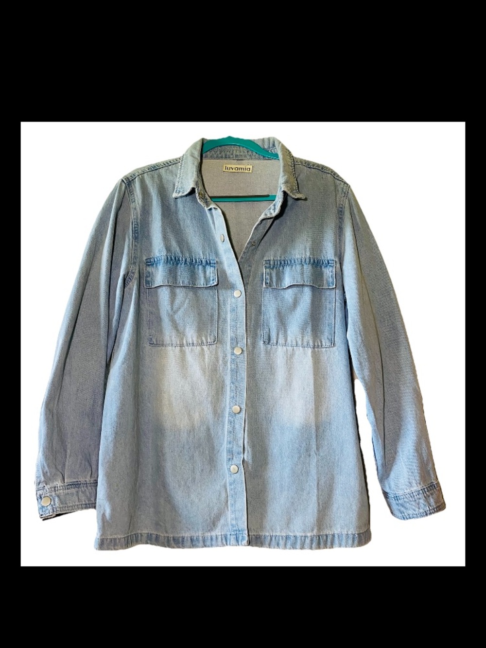 Luvamia Light Blue Denim Shirt Jacket